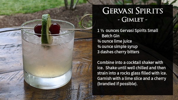 Gimlet Recipe at Gervasi Vineyard