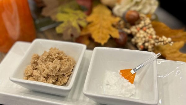 Seasonal pumpkin spice scrub and whipped body mask featured in The Spa at Gervasi Vineyard's fall skincare specials in Canton, Ohio.